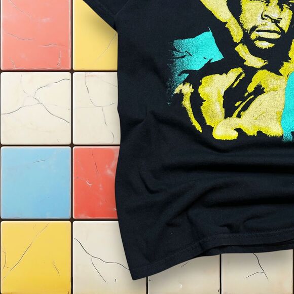 Ice Cube Rap‎ Band Shirt y2k Retro Black and Yellow Tee Mens Size M - Picture 9 of 9